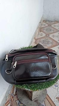 Product Review of Waist Bag Pria Tas Slempang Pinggang Kulit Sintetis Tebal Import waterproof Waistbag from H**a E** P**i 0