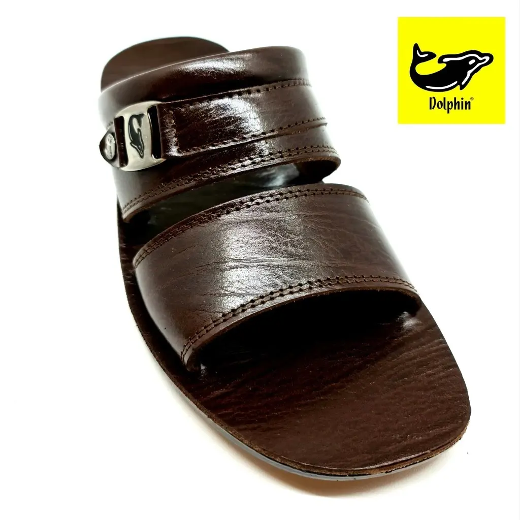 SPESIAL PROMO TERBAIK=>> Dolphin Sandal Slide Pria Kulit Asli "D-25" Classic Series
