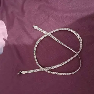 Kalung Titanium Anti Karat dan Luntur Model Sisik Naga - Silver/Gold, Panjang 50cm/60cm