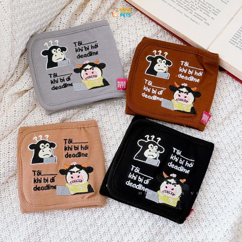 [COMBO TÃ] Bỉm Tã Vải Quấn Bụng Hình Thêu Cho Cún Đực Tã Sinh Lý Cho Chó Tái Sử Dụng Nhiều Lần Thiết Kế Cao Cấp Mùa Hè Hiha Pets.