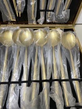 Product Review of NEXXIO SENDOK SULTAN SET / SENDOK SULTAN MARBLE GOLD/ SENDOK GOLD / CUTLERY SET / STAINLESS STEEL Emas Garpu Makan Pisau Kitchenware from R**a 3