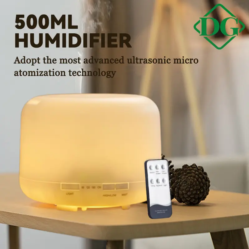 500ML Air Humidifier 7 LED Color Aromatherapy Essential Oil Ultrasonic Diffuser Portable Sprayer USB Night Light Gift freebie Livestream only