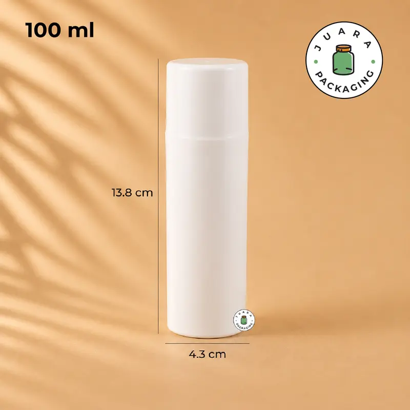 Botol Pump Airless 30ml 50ml 100ml Putih – Botol Kosmetik Plastik Isi Ulang Tanpa Udara Cocok untuk Serum, Lotion, Gel, Skincare Cair, Wadah Travel Size Refill 30 ml 50 ml 100 ml