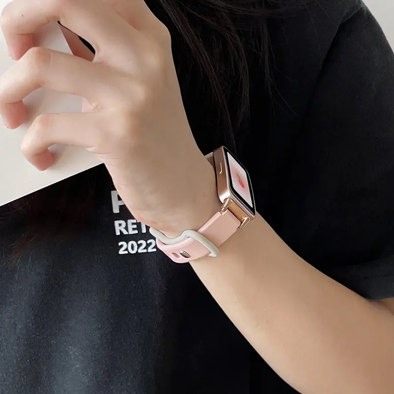 MAFAM.ID Kompatibel dengan Huawei Band 10 / HUAWEI band 9/8 /7 Tali NFC Gelang Silikon Aksesori Jam Tangan Pengganti Tali Gelang Pria dan Wanita Accessories 4