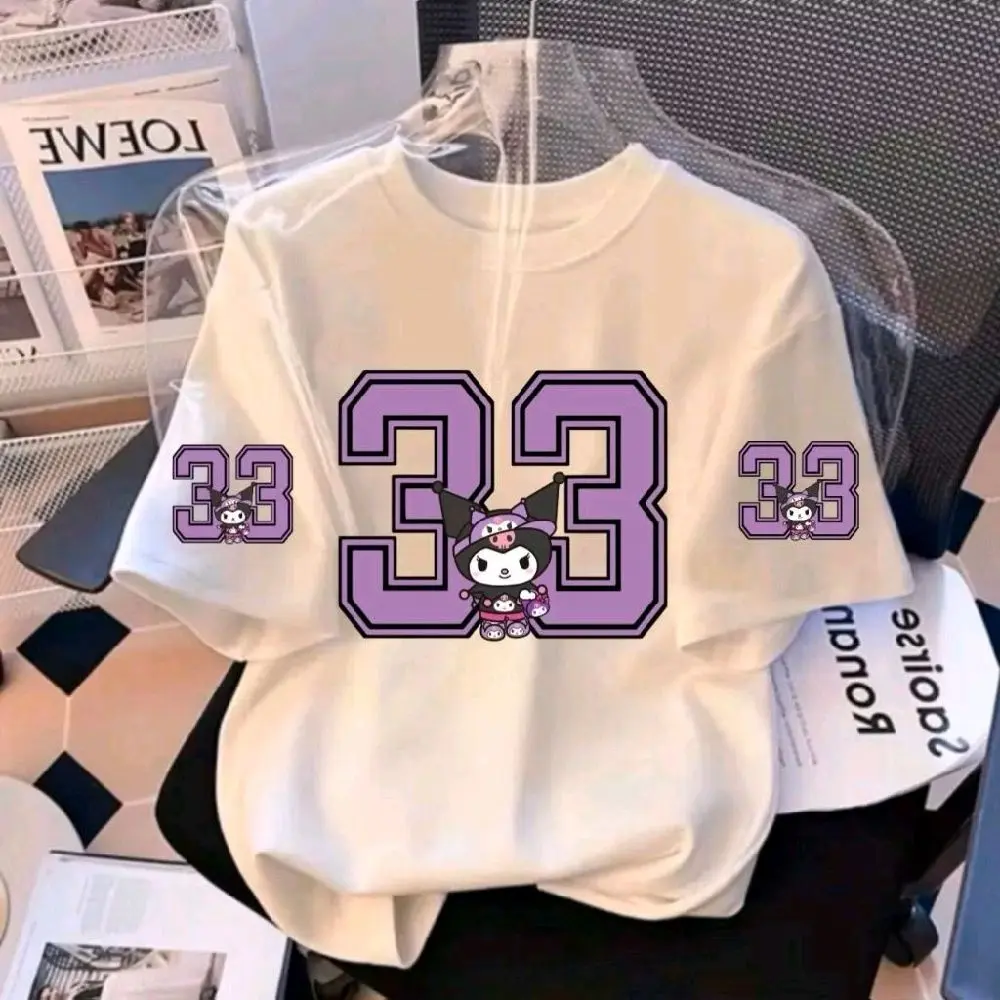 Kaos Anak Perempuan Angka 33 Kuromi Usia 3-14 Tahun/Baju Oversize Anak/Atasan Kaos Perempuan Anak/Pakaian Anak Terbaru
