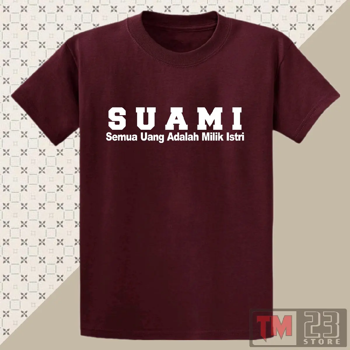 SUAMI  Pendek Maroon