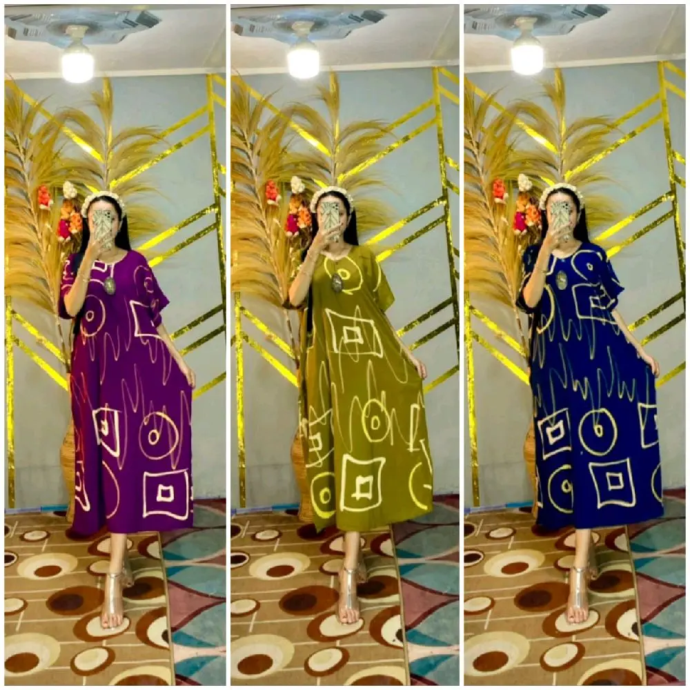 paket usaha 3 daster jumbo LD 130 cm PB 115 cm motif Syakira rayon premium  Busui bumil  only 98 ribu