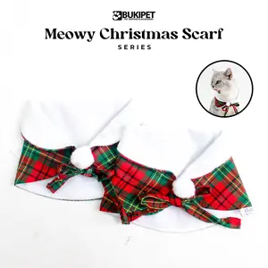 Bandana Kucing Lucu Murah Hewan Peliharaan - Bukipet Meowy Christmas Scraft