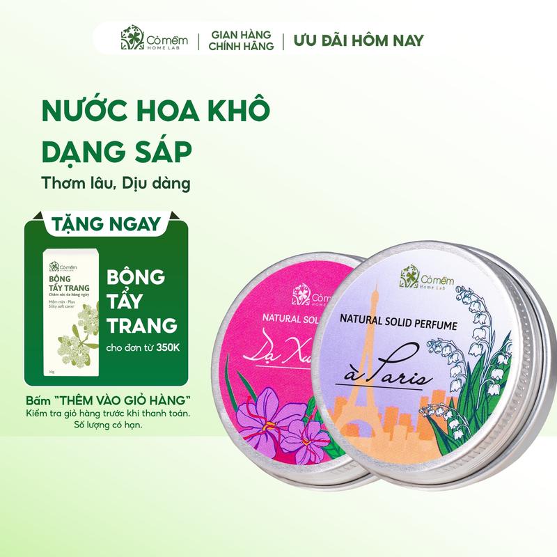 Nước Hoa Khô Cỏ Mềm 10g 3 Mùi Dạ Xuân Trà, À Paris, Phố Xa