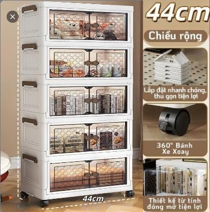 【 44CM RỘNG  Tủ quần áo gập lớn,Tủ đồ trẻ em - Tủ đựng đồ ăn vặt,  Tủ giày,Đồ lưu trữ nhà bếp,Tủ đựng đồ ăn vặt: Tủ đựng chén bát, Đồ lưu trữ nhà bếp không cần lắp ráp- Tủ giày/Đồ lưu trữ di động không cần lắp ráp.  tủ thú cưng chống xước(79170)