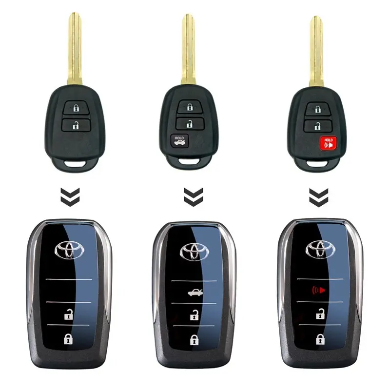Flip Car Remote Key Case for Toyota VIOS GEN 3 Yaris / Toyota VIOS GEN 4 / RAV4 Modified Flip Key Shell Case Accessories