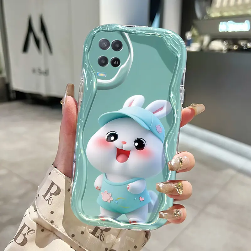 Casing Hp OPPO A54 4G Case Kelinci populer pola silikon baru Casing HP ganda pelindung Kesing sederhana Softcase