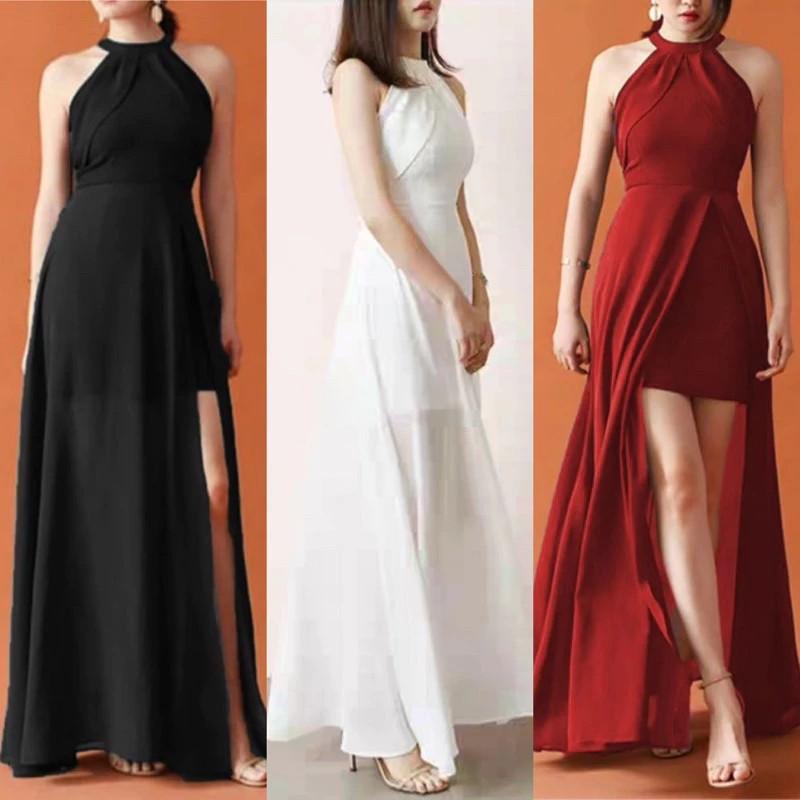 Product Introduction of Dress pesta 106095 / LONGDRES HEAVENY ANASTASIA HELTER NECK EKOR PANJANG formal 4