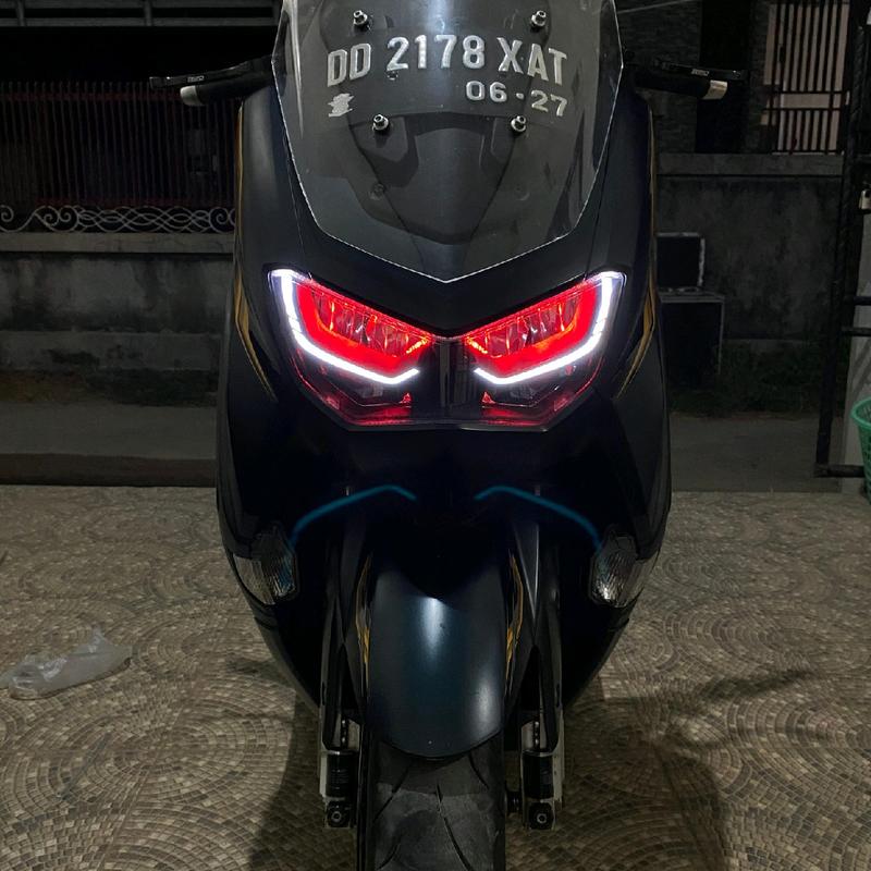 Alis Lazy Nmax New Type Singel, Free Demon Eye, Lampu Alis Nmax New 2020 2024 Motorcycle 3