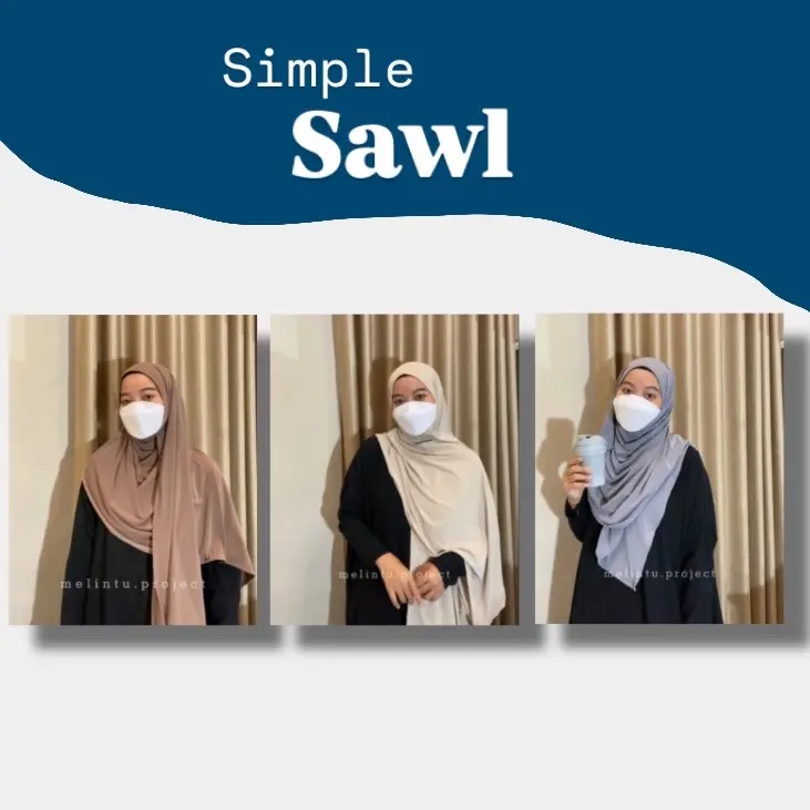 Pashmina jersey original pashmina double jahit syari Jilbab Wanita Kerudung Panjang Syal