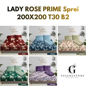 Gs Sprei 200 Lady Rose Prime 200x200 T20 T30 Extra King Super Motif 200x200x30 Tinggi 30 cm