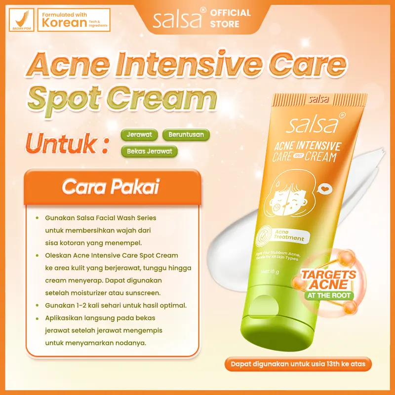 SALSA ACNE SPOT – obat jerawat salep jerawat ance gel anti acne cream | obat totol jerawat pustula papula bruntusan|acne treatment 4