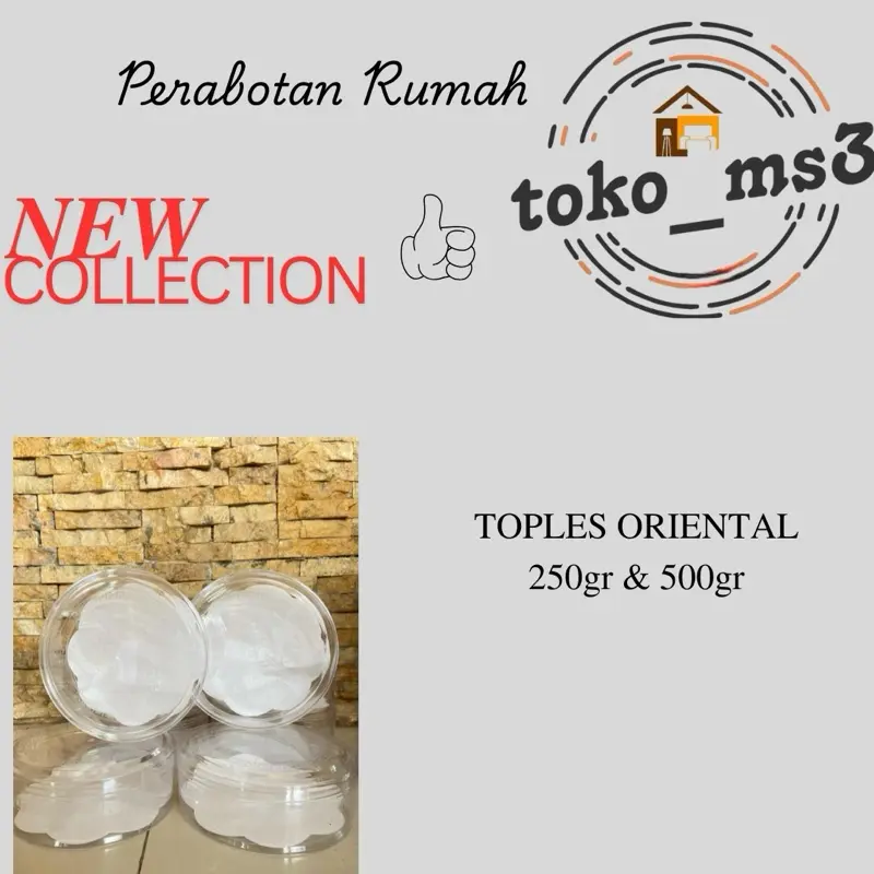 Toples Kue Kering Oriental Ukuran 250 & 500 Gr, 12 Pcs, Toples Renda, Plastik -