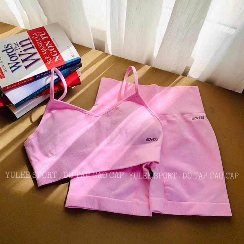 [Renew] Bộ đồ gym yoga dáng đùi cho nữ 2 dây quần ngắn chất dệt kim co dãn tốt Yulee sport. Tập Yoga
