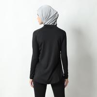 Gambar HIA Everywear Shafa Body Fit Top Bahan Hacktive Fabric Atasan Muslim Panjang Baju Warna Hitam - Hitam, M dari HIA EveryWear Kota Bandung 5 Tokopedia