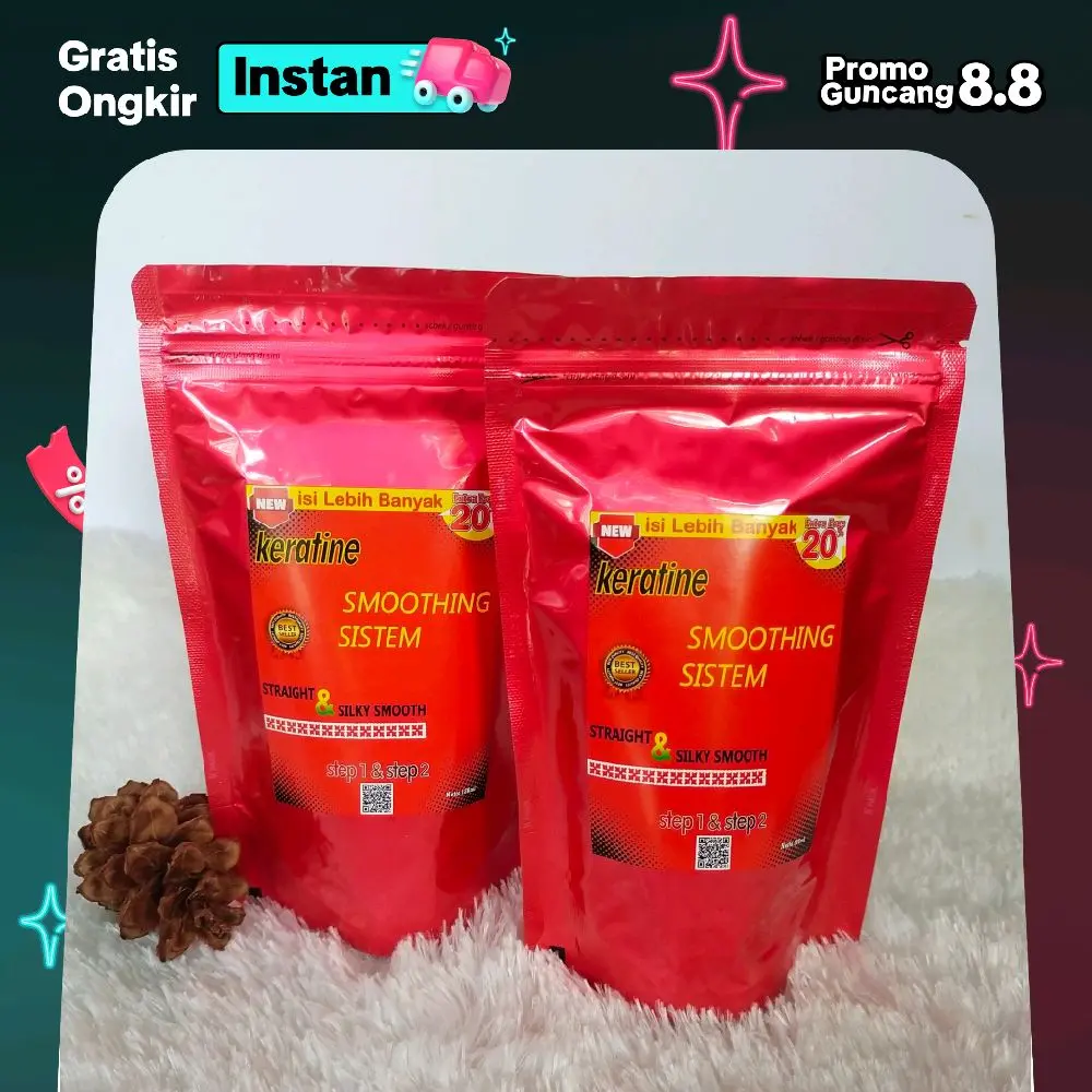 Obat Pelurus Rambut Keratin Smoothing / Step 1 dan Step 2 /Rebonding/ Lengkap Dan Praktis