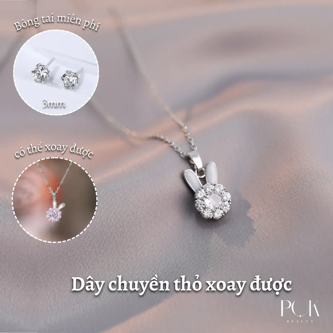 【chất lượng cao】Dây chuyền nữ, Vòng cổ nữ Spin Bunny chất lượng cao, Thiết kế độc đáo linh hoạt với chức năng mới, Vòng cổ xoay siêu sáng bóng, được làm bằng thép titan, Một mảnh, Đi kèm với nhiều quà tặng miễn phí Women
