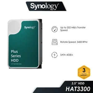 Synology HAT3300-4T 4TB - HDD Harddisk 3.5 Inch SATA Plus Series NAS Storage