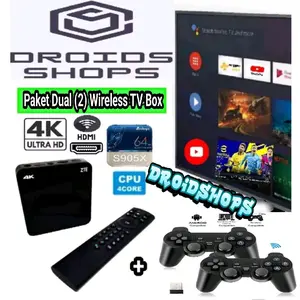 Paket Wireless dual (2) tanpa kabel gamepad Android TVBOX isi full Games siap pakai  Paket Wireless dual (2) tanpa kabel gamepad Android TVBOX isi full Games siap pakai