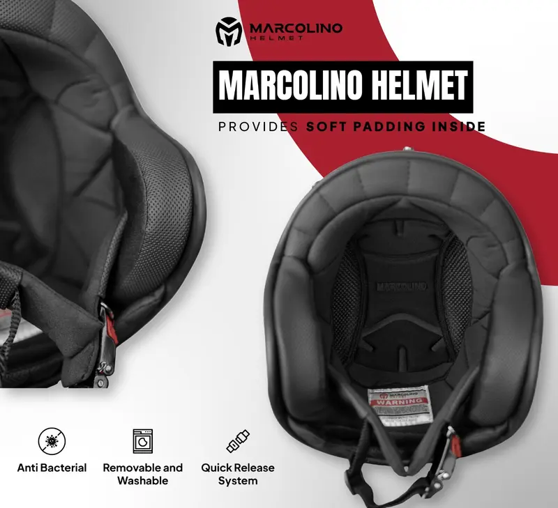 [ Marinegrey With Pet ] Helm Bogo Retro Marcolino glossy/doff SNI Motorcycle 3