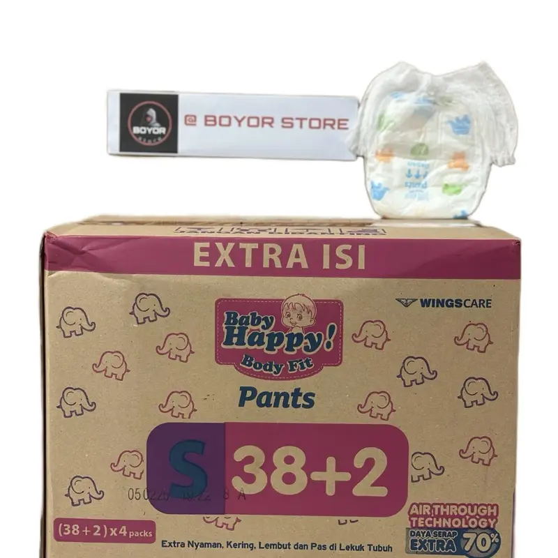 1 Karton isi 4 bal S40/M32/L28 BabyHappy Bag BESAR kampanye SALE Popok Bayi diapers
