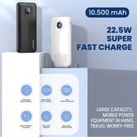 Gambar Delcell Bundling Powerbank Gear 10500mAh Fast Charging QC PD 18W + Kabel Maxy Type C to C 100W 30cm - Putih dari Delcell store Kota Administrasi Jakarta Pusat 3 Tokopedia