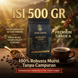 Kopi Robusta Gold Murni 100% Premium 500gr Asli Gunung Kelir Fresh Roast Bubuk Bisa Request Grind Size Tubruk Vietnam Drip V60 Espresso