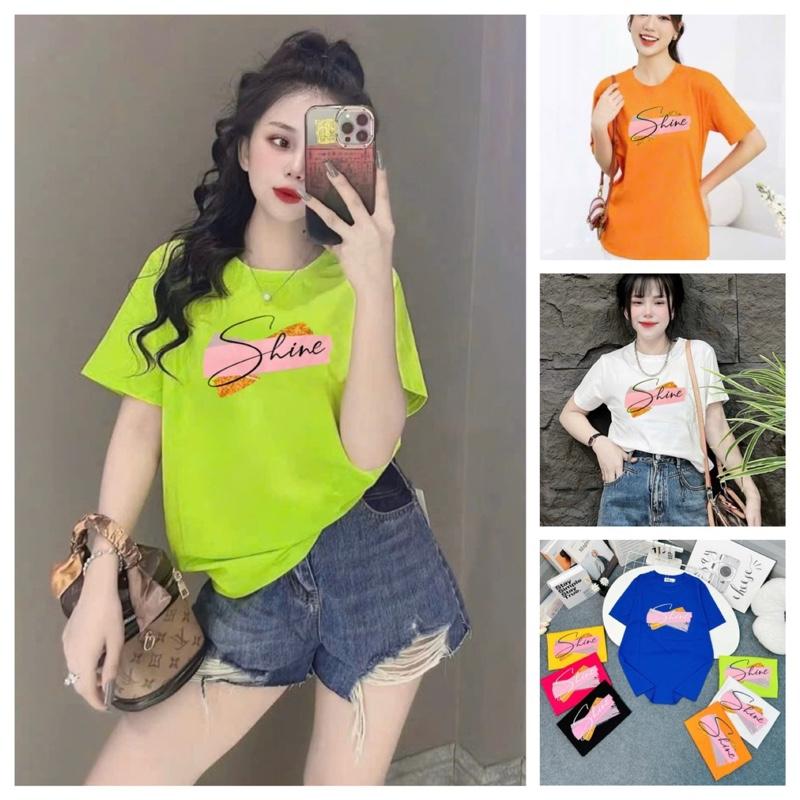  Mã 50- Áo thun thái form rộng free size  50-70kg  Top Nữ Women Cotton Cổ Tròn  cân nặng tuỳ thuộc vào chiều cao  