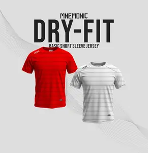 Jersey Olah Raga Running Mnemonic Bahan Menyerap keringat Anti bacterial