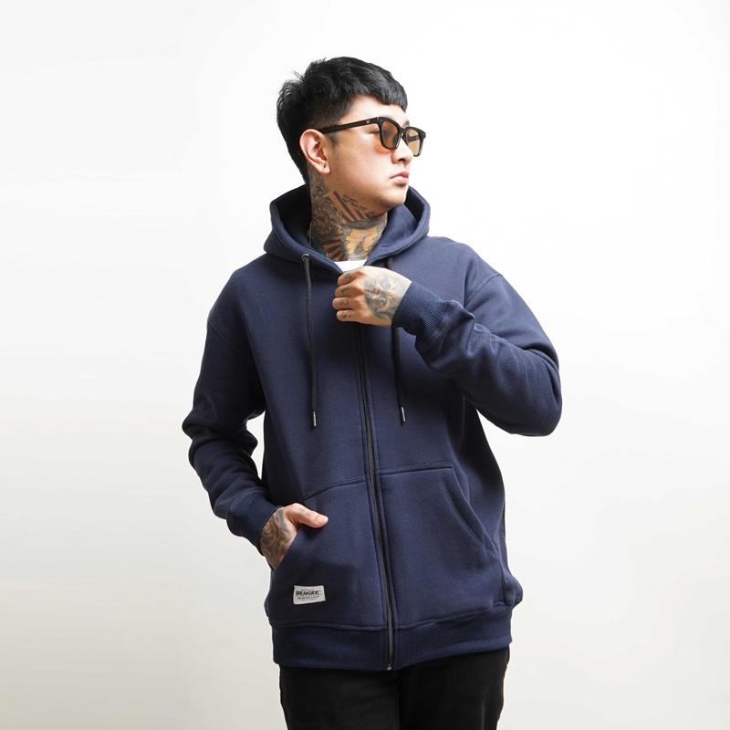 Breakside Zipper Hoodie Outflow -blue Sweater  Fleece  Pria 5