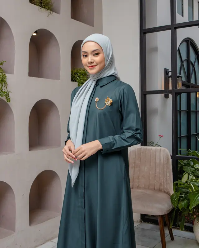 Abaya Shirt - 16 Warna | Zysku Xena | Dress Kemeja Kerja Wanita Lengan Panjang 6