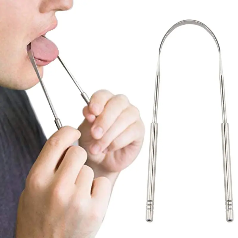 Perawatan Pembersih Lidah Bau Mulut Tongue Scraper Stainless Steel