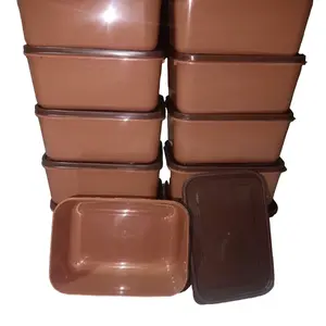 TEPAK MAKAN POLOS TANPA SEKAT 1800 ml. WARNA COKLAT