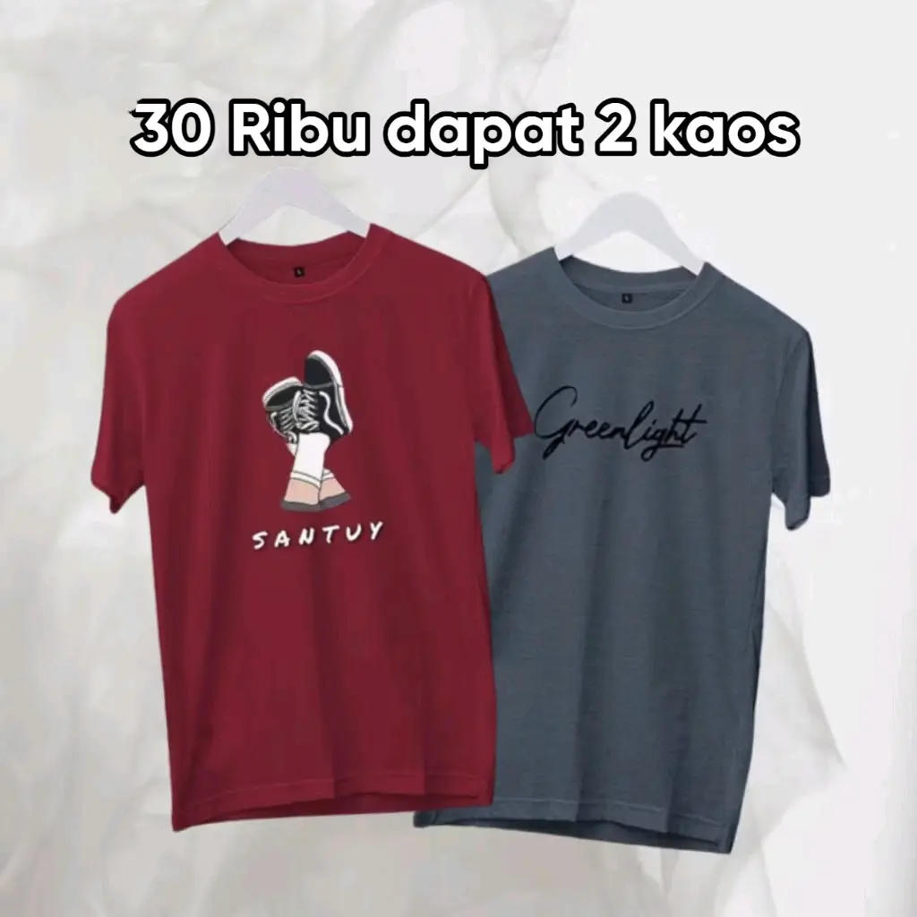 PROMO 2 KAOS DISTRO CUMAN 30 RIBUAN / KAOS MOTIF MURAH / KAOS PRIA WANITA