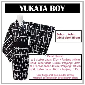 YUKATA BOY - Kimono Japan Kimono Jepang BISA SATUAN/GROSIR