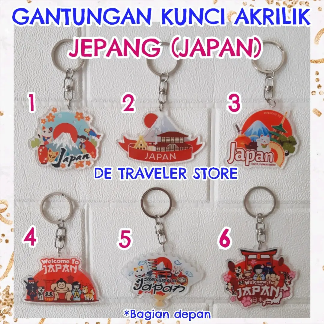 Gantungan Kunci Jepang Akrilik Souvenir Oleh - Oleh Ganci Akrilik Jepang