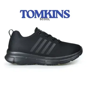 Tomkins Sepatu Sekolah Anak Special Edition Pria Wanita Premium Terbaru Hitam Mesh Sole Phylon Insole Eva Foam Free Kaos Kaki