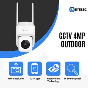 [Live Exclusive] EYESEC IP Kamera Outdoor CCTV Wifi 4MP Waterproof 355 Derajat 3X Zoom Optik Tuya APP 2,4GHZ
