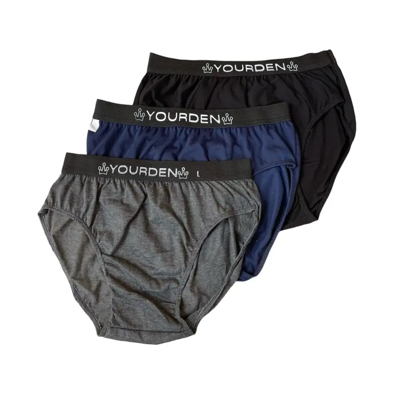 yourden paket 12 pcs celana dalam pria dewasa big size Boxer Pendek Segitiga Katun Cowok Motif 4