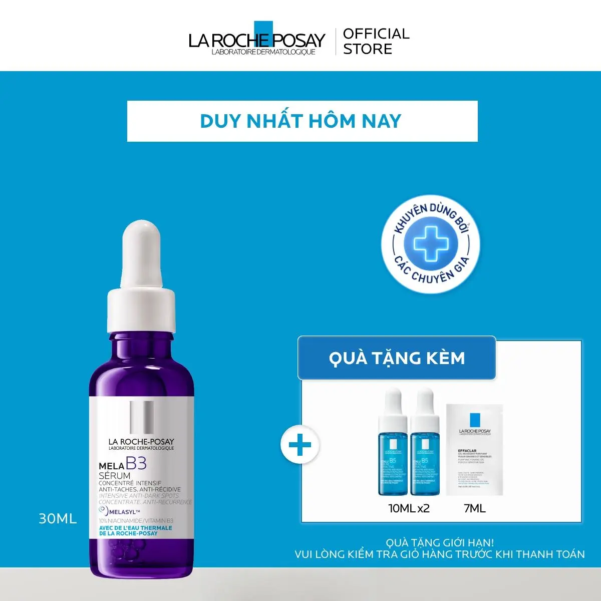 Dưỡng chất giảm thâm nám và dưỡng sáng toàn diện La Roche-Posay Mela B3 serum 30ml