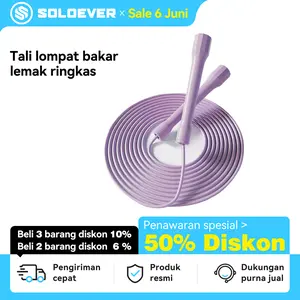 SOLOEVER Speed Tali Skipping Jump Rope Skipping – Alat Olahraga Rumahan & Outdoor Portable untuk Bakar Kalori, Fitness Harian, Latihan Cepat & Efektif