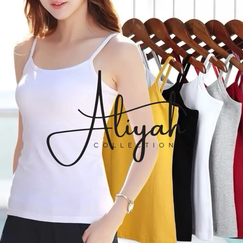 Atasan Tangtop Wanita Bahan Higet Premium Tali Kecil - Bh, Rompi, Sport, Dewasa, Katun, Bra, Crop, Pendek, Cewek