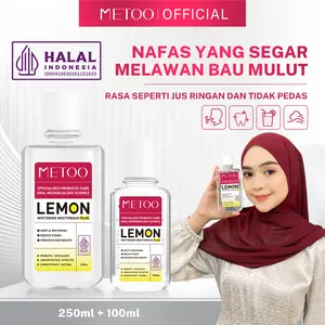 [BPOM] MeToo Obat Kumur Probiotik/Lemon Whitening Mouthwash 250+100ml / non-alkohol