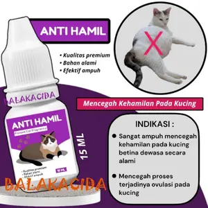 Obat ANTI HAMIL kucing 15ml | mencegah kehamilan dan proses ovulasi pada kucing | obat kb kucing