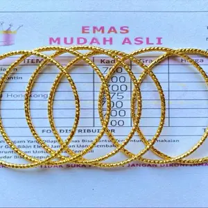 Gelang Keroncong isi 6 pcs Lapis Emas 24k  Perhiasan Bracelets